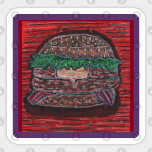 Yummy Hamburger Sticker by Mila-Ola_Art